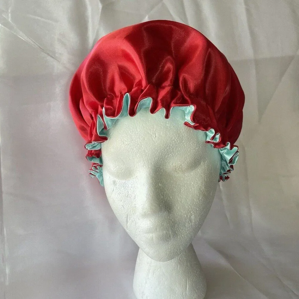 Large Satin bonnet for Curly Hair, Double Layer Reversible Silk Hair Sleep Cap